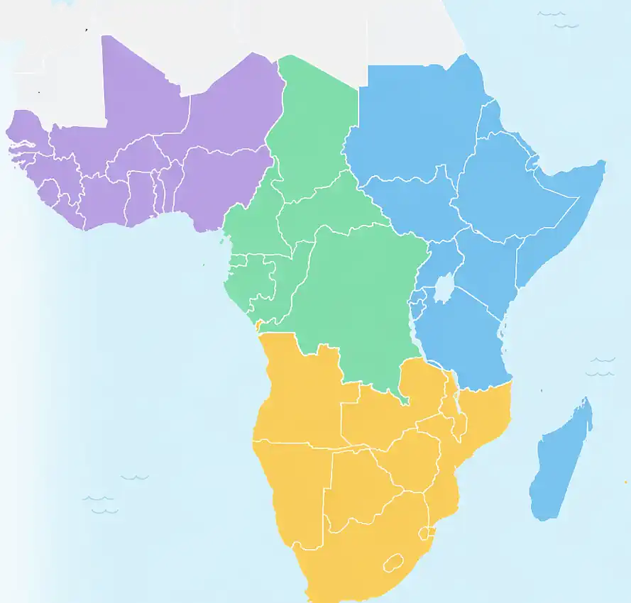 Carte Afrique subsaharienne